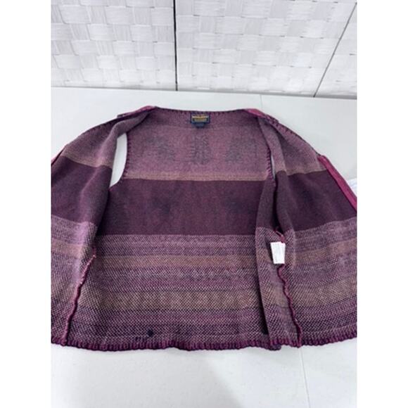 "Woolrich" Vintage Claret Rustic Moose Sweater Vest Moose Woodland Forest Preppy - Picture 4 of 9